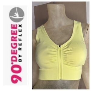 90° Degree By Reflex Front Zip Sports Bra